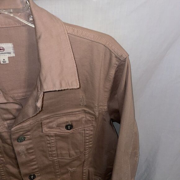 Adriano Goldshmied Women’s Distressed Jacket Size Medium Pink Denim Outdoors - Picture 4 of 12